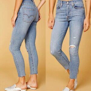 Levi’s High Rise Wedgie Skinny Blue Spice Jeans Size 32 Women's